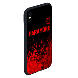 Чехол iPhone XS Max матовый Paramore - red gradient посередине, цвет: 3D-черный — фото 2