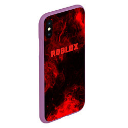 Чехол iPhone XS Max матовый Roblox space, цвет: 3D-фиолетовый — фото 2