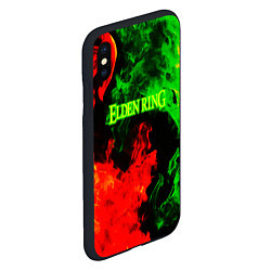 Чехол iPhone XS Max матовый Elden ring в огне рпг, цвет: 3D-черный — фото 2