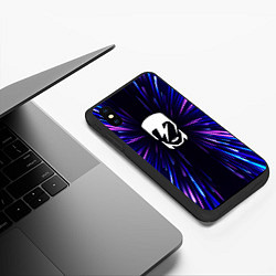 Чехол iPhone XS Max матовый David Bowie neon energy, цвет: 3D-черный — фото 2