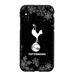 Чехол iPhone XS Max матовый Снежный Tottenham, цвет: 3D-черный