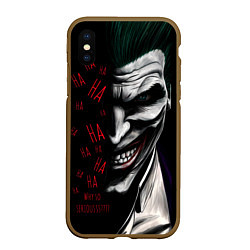 Чехол iPhone XS Max матовый Joker in the dark, цвет: 3D-коричневый