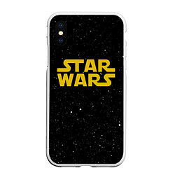 Чехол iPhone XS Max матовый Star wars, цвет: 3D-белый