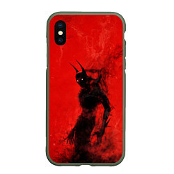 Чехол iPhone XS Max матовый Evil Batman, цвет: 3D-темно-зеленый