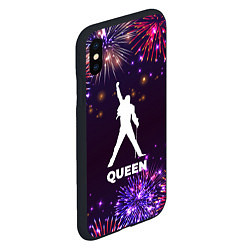 Чехол iPhone XS Max матовый Праздничный Queen, цвет: 3D-черный — фото 2