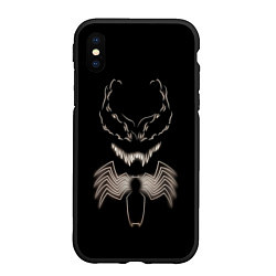 Чехол iPhone XS Max матовый Venom in the dark, цвет: 3D-черный