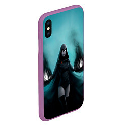 Чехол iPhone XS Max матовый Raven young justice, цвет: 3D-фиолетовый — фото 2