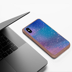 Чехол iPhone XS Max матовый Winter falls gradient, цвет: 3D-коричневый — фото 2