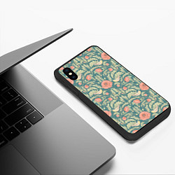 Чехол iPhone XS Max матовый Маки и птицы, цвет: 3D-черный — фото 2