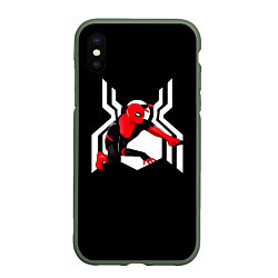 Чехол iPhone XS Max матовый Spider emblem, цвет: 3D-темно-зеленый