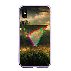 Чехол iPhone XS Max матовый 30 seconds to mars, цвет: 3D-светло-сиреневый