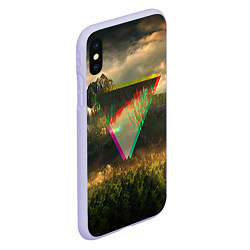 Чехол iPhone XS Max матовый 30 seconds to mars, цвет: 3D-светло-сиреневый — фото 2