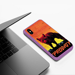 Чехол iPhone XS Max матовый The Prodigy: Red Fox, цвет: 3D-фиолетовый — фото 2