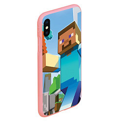 Чехол iPhone XS Max матовый Minecraft World, цвет: 3D-баблгам — фото 2