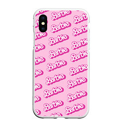 Чехол iPhone XS Max матовый Barbie Pattern, цвет: 3D-белый