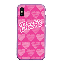 Чехол iPhone XS Max матовый Barbie, цвет: 3D-фиолетовый