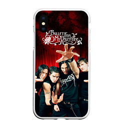 Чехол iPhone XS Max матовый Bullet for my valentine, цвет: 3D-белый