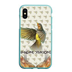 Чехол iPhone XS Max матовый Imagine Dragons: Fly, цвет: 3D-мятный