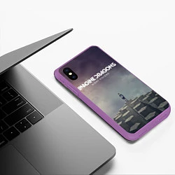 Чехол iPhone XS Max матовый Imagine Dragons: Night Visions, цвет: 3D-фиолетовый — фото 2