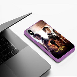 Чехол iPhone XS Max матовый Doctor Who: Heritage, цвет: 3D-фиолетовый — фото 2