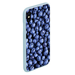 Чехол iPhone XS Max матовый Черника, цвет: 3D-голубой — фото 2