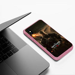 Чехол iPhone XS Max матовый Wild hunt, цвет: 3D-малиновый — фото 2