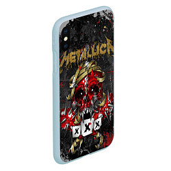 Чехол iPhone XS Max матовый Metallica XXX, цвет: 3D-голубой — фото 2