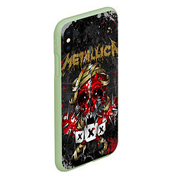 Чехол iPhone XS Max матовый Metallica XXX, цвет: 3D-салатовый — фото 2