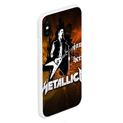 Чехол iPhone XS Max матовый Metallica: James Hetfield, цвет: 3D-белый — фото 2