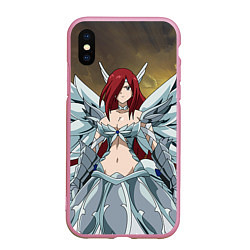 Чехол iPhone XS Max матовый Fairy tail, цвет: 3D-розовый