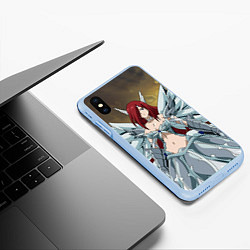 Чехол iPhone XS Max матовый Fairy tail, цвет: 3D-голубой — фото 2