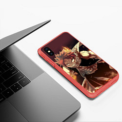 Чехол iPhone XS Max матовый Fairy tail, цвет: 3D-красный — фото 2