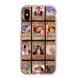 Чехол iPhone XS Max матовый One Piece, цвет: 3D-розовый