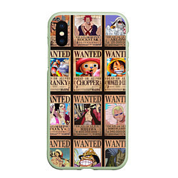 Чехол iPhone XS Max матовый One Piece, цвет: 3D-салатовый