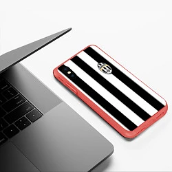 Чехол iPhone XS Max матовый Juventus: Pirlo, цвет: 3D-красный — фото 2