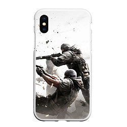 Чехол iPhone XS Max матовый Rainbow Six Siege, цвет: 3D-белый