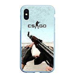 Чехол iPhone XS Max матовый Counter-Strike: De Dust, цвет: 3D-голубой