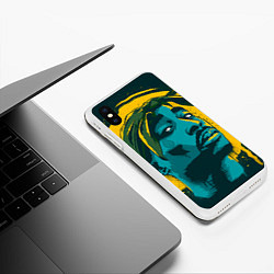 Чехол iPhone XS Max матовый 2Pac Shakur, цвет: 3D-белый — фото 2