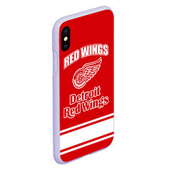 Чехол iPhone XS Max матовый Detroit red wings, цвет: 3D-светло-сиреневый — фото 2