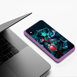 Чехол iPhone XS Max матовый Storm Spirit, цвет: 3D-фиолетовый — фото 2