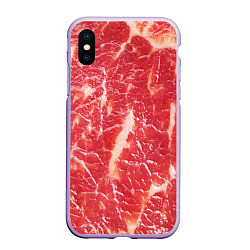 Чехол iPhone XS Max матовый Мясо, цвет: 3D-светло-сиреневый