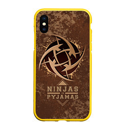 Чехол iPhone XS Max матовый Ninjas In Pyjamas, цвет: 3D-желтый