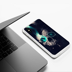 Чехол iPhone XS Max матовый Skull eyes, цвет: 3D-белый — фото 2
