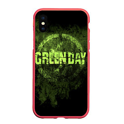 Чехол iPhone XS Max матовый Green Day: Acid Voltage, цвет: 3D-красный
