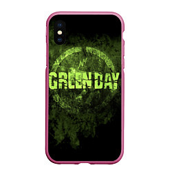 Чехол iPhone XS Max матовый Green Day: Acid Voltage, цвет: 3D-малиновый
