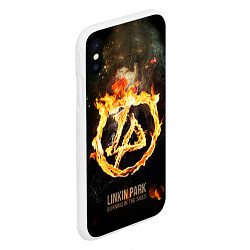 Чехол iPhone XS Max матовый Linkin Park: Burning the skies, цвет: 3D-белый — фото 2