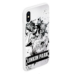 Чехол iPhone XS Max матовый Linkin Park, цвет: 3D-белый — фото 2