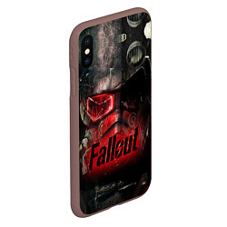 Чехол iPhone XS Max матовый Fallout Red, цвет: 3D-коричневый — фото 2