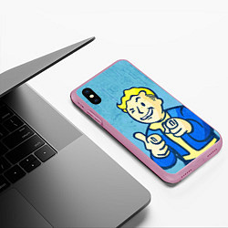 Чехол iPhone XS Max матовый Fallout: It's okey, цвет: 3D-розовый — фото 2