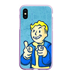 Чехол iPhone XS Max матовый Fallout: It's okey, цвет: 3D-сиреневый